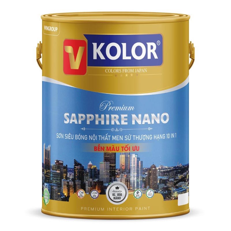 Sơn Siêu Bóng Kolor Nội Thất Men Sứ Thượng Hạng 10 In 1